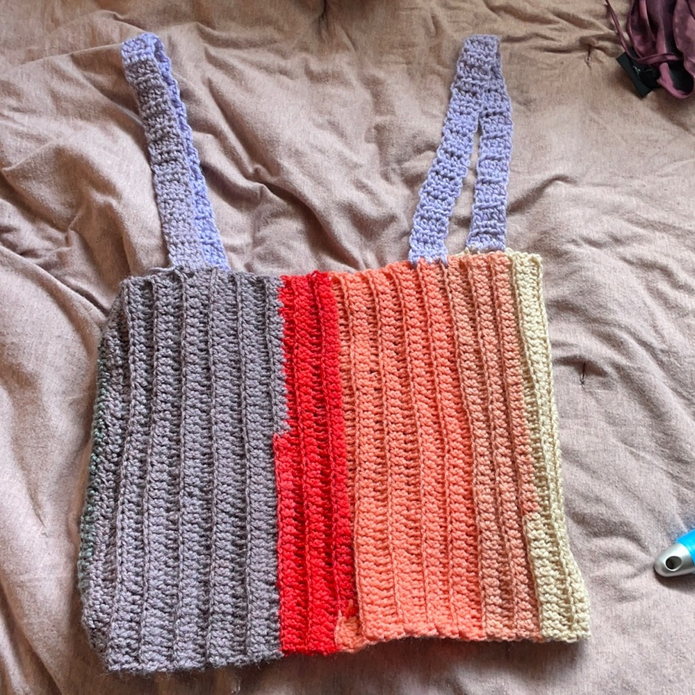 Handmade knit tank top